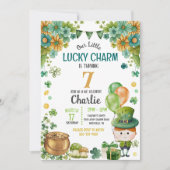 Green Little Leprechaun Boy St. Patricks Birthday Kaart (Voorkant)