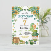 Green Little Leprechaun Boy St. Patricks Birthday Kaart (Staand voorkant)