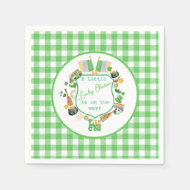 Green Little Lucky Charm baby shower Servet