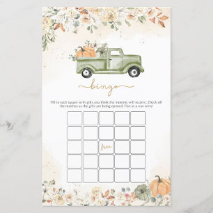 Green Little Pumpkin Baby shower Bingo spel
