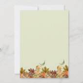 Green Little Pumpkin Woodland Animals Baby shower Kaart (Achterkant)