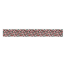 Green Little Santas Grosgrain Lint