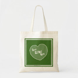 GREEN Live! Liefde! Zonneklep! Sweetie ♥ Heart Can Tote Bag