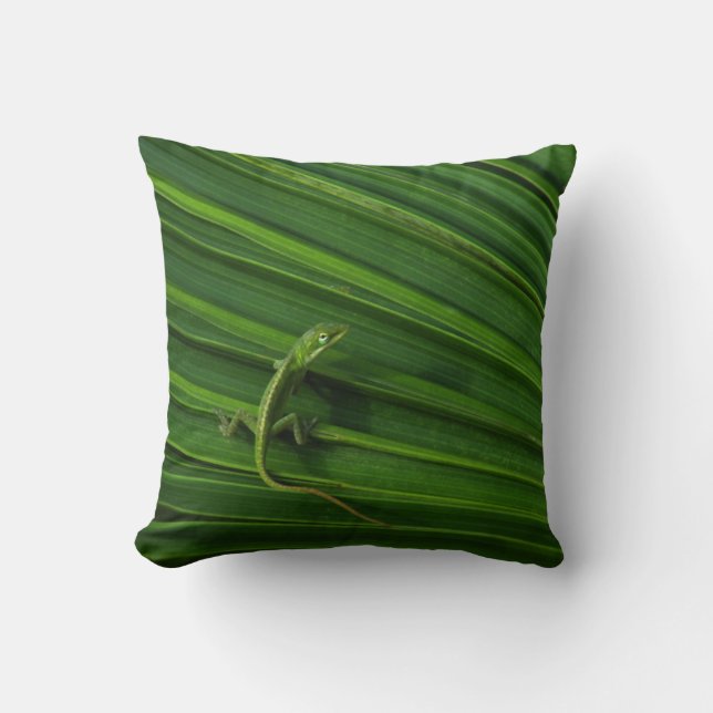 Green Lizard American Mojo Pillow Kussen (Voorkant)