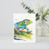 Green Lizard Briefkaart (Staand voorkant)