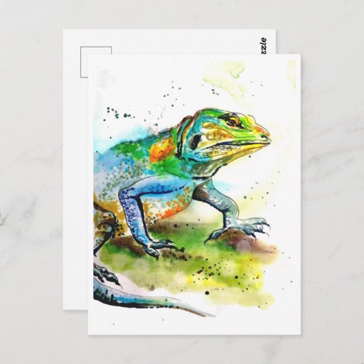 Green Lizard Briefkaart (Voorkant / Achterkant)