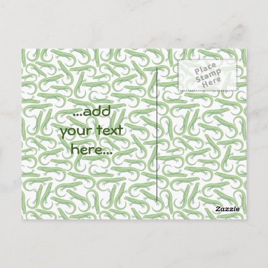 Green Lizard Briefkaart (Achterkant)