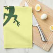 Green Lizard Chef Kitchen Towel Theedoek (Quarter Fold)