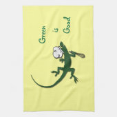 Green Lizard Chef Kitchen Towel Theedoek (Verticaal)