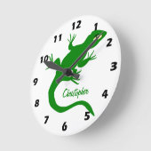 Green Lizard Design Personalised Ronde Klok (Hoek)