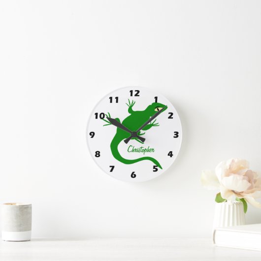 Green Lizard Design Personalised Ronde Klok (Huis)
