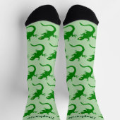 Green Lizard Design Personalised Sokken (Top)