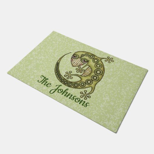 Green Lizard Deurmat (Schuin)