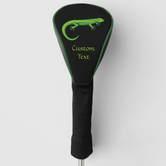 Green Lizard Golf Head Hoesje Golfheadcover (Voorkant)