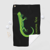 Green Lizard Golf Towel Golfhanddoek (Insitu)