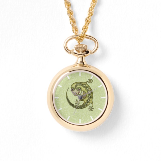 Green Lizard Horloge (Voorkant)