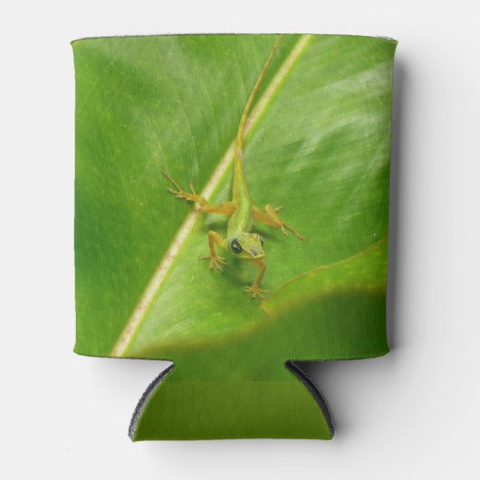 Green Lizard op Green Leaf Blikjeskoeler (Voorkant)