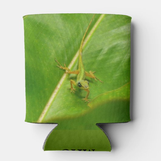 Green Lizard op Green Leaf Blikjeskoeler (Achterkant)