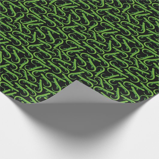 Green Lizard Pattern Cadeaupapier (Hoek)