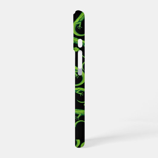 Green Lizard Pattern iPhone 16 Hoesje (Linkerkant)