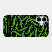 Green Lizard Pattern iPhone 16 Hoesje (Achterkant horizontaal)