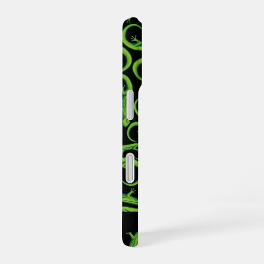 Green Lizard Pattern iPhone 16 Hoesje (Rechterkant)