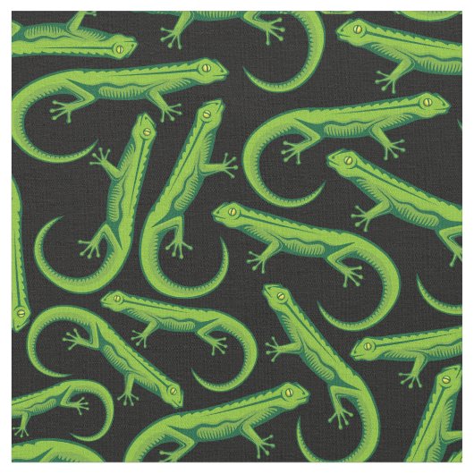 Green Lizard Pattern Stof (Close Up)