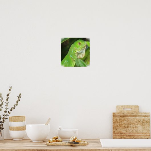 Green Lizard Poster Print (Keuken)