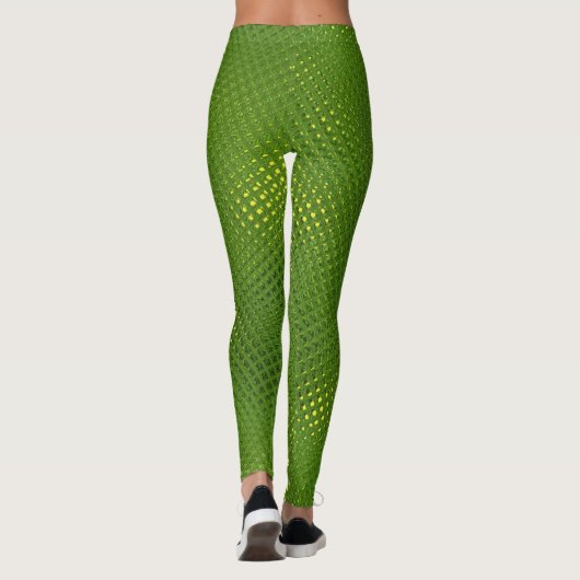 Green Lizard Print Leggings (Achterkant)