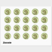 Green Lizard Ronde Sticker (Vel)