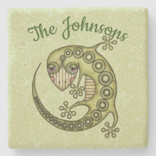 Green Lizard Stenen Onderzetter