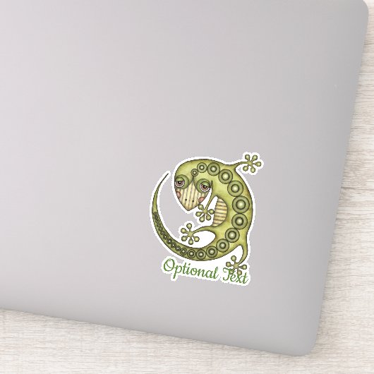 Green Lizard Sticker (Detail)