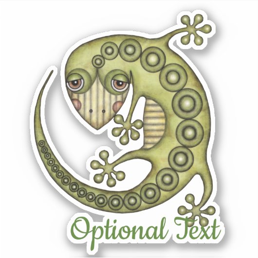 Green Lizard Sticker (Voorkant)