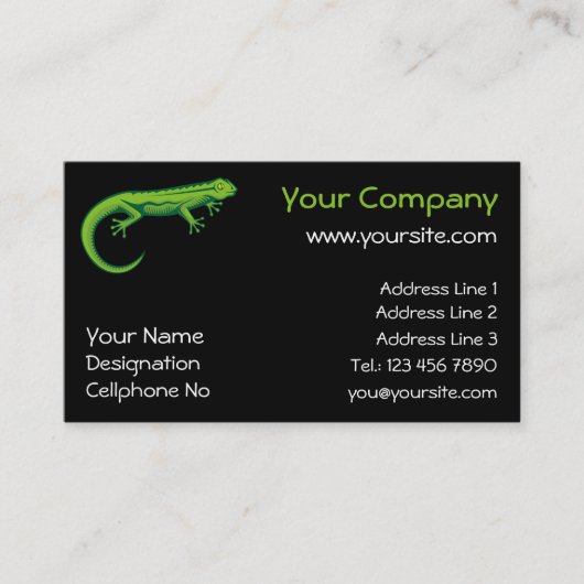 Green Lizard Visitekaartje (Voorkant)