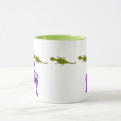 Green Lizards en Paarse Dancing Kokopelli Mok (Midden)