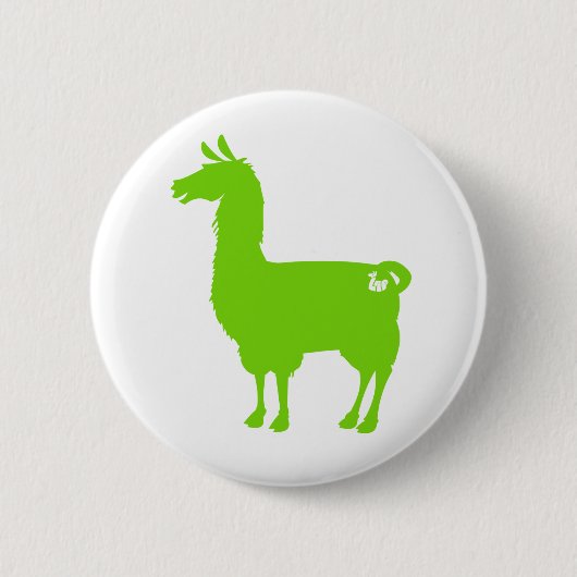 Green Llama-Button Ronde Button 5,7 Cm (Voorkant)