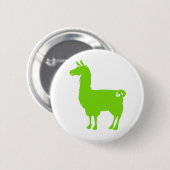 Green Llama-Button Ronde Button 5,7 Cm (Voorkant /achterkant)