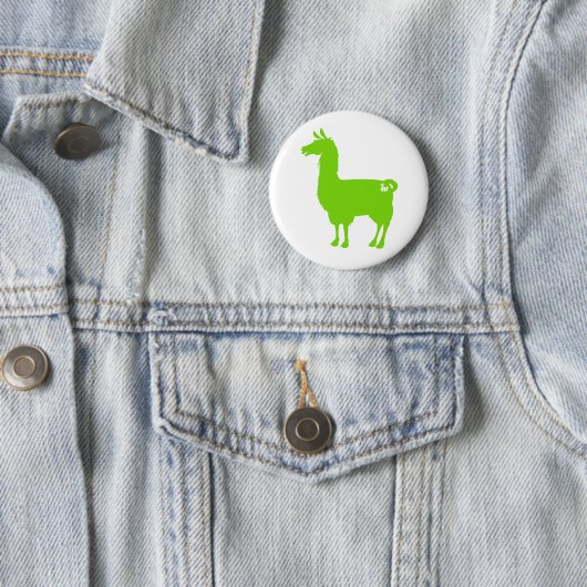 Green Llama-Button Ronde Button 5,7 Cm (In situ)