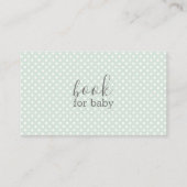Green Llama Polka Dot Book Request Baby shower Informatiekaartje (Achterkant)