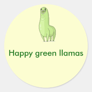 Green llama Sticker