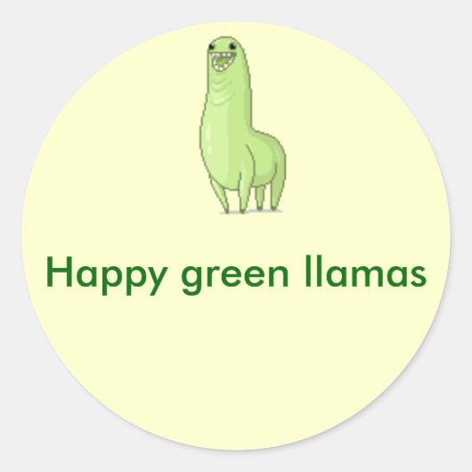 Green llama Sticker (Voorkant)