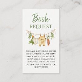 Green Locally Grown Baby Shower Babok Request Card Informatiekaartje