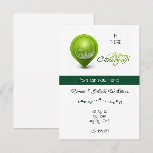 Green Location New Home Announcement Aankondiging (Voorkant / Achterkant)