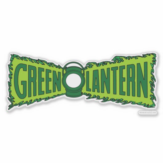 Green Logo Flames Sticker (Voorkant)