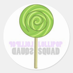 Green Lollipop Ronde Sticker