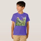 Green Lorikeet Organic Bird T-Shirt (Voorkant volledig)
