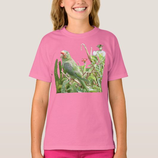 Green Lorikeet Pet Sleeve Bird T-Shirt (Voorkant)