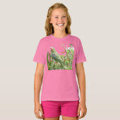Green Lorikeet Pet Sleeve Bird T-Shirt (Voorkant volledig)