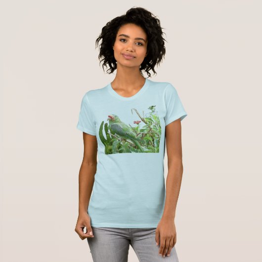 Green Loriket Jersey Bird T-Shirt (Voorkant volledig)