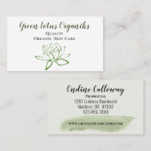 Green Lotus DIY Beauty Care Visitekaartje (Voorkant / Achterkant)